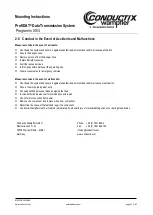 Preview for 22 page of Conductix-Wampfler ProfiDAT Programm 0514 Mounting Instructions