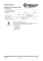 Preview for 26 page of Conductix-Wampfler ProfiDAT Programm 0514 Mounting Instructions