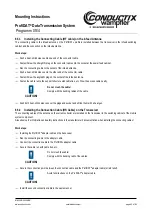 Preview for 62 page of Conductix-Wampfler ProfiDAT Programm 0514 Mounting Instructions