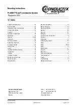 Preview for 82 page of Conductix-Wampfler ProfiDAT Programm 0514 Mounting Instructions