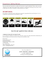 Preview for 4 page of Condux Gulfstream 350e User'S Manual & Safety Manual