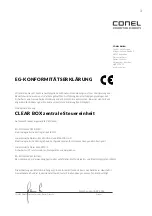 Preview for 3 page of Conel CLEAR BOX Operating Instructions Manual