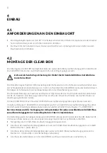 Preview for 8 page of Conel CLEAR BOX Operating Instructions Manual