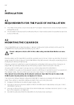 Preview for 24 page of Conel CLEAR BOX Operating Instructions Manual