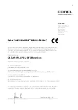 Предварительный просмотр 3 страницы Conel CLEAR FILL PLUS Operating Instructions Manual