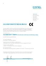 Предварительный просмотр 4 страницы Conel CLEAR SOFT TWIN Operating Instructions Manual