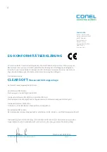 Предварительный просмотр 4 страницы Conel CLEAR SOFT Operating Instructions Manual