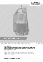 Предварительный просмотр 1 страницы Conel FLOW TP12-A Installation And Operation Instructions Manual