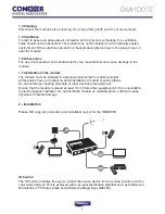 Preview for 3 page of Conexer DMHD01E User Manual