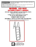 Preview for 1 page of Confer Plastics 8100X Assembly, Installation And Use Manual