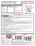 Preview for 2 page of Confer Plastics STEP-1X Assembly, Installation And Use Manual