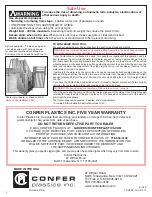 Preview for 4 page of Confer Plastics STEP-1X Assembly, Installation And Use Manual