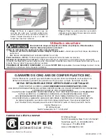 Предварительный просмотр 6 страницы Confer Plastics THE EDGE Assembly, Installation And Use Manual