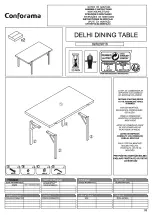 Preview for 1 page of CONFORAMA DELHI DINING TABLE Assembly Instructions