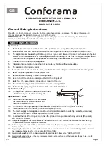 CONFORAMA FLORIDA R52001-5-1L Installation Instruction preview