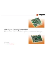 Congatec COM Express conga-BM67 User Manual preview