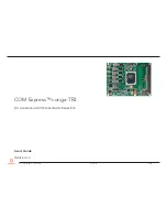 Congatec COM Express conga-TR3 User Manual preview