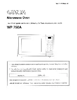 Preview for 1 page of CONIA WP 750A Owner'S Manual