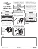 Preview for 1 page of Conmet PreSet Installation Instructions Manual