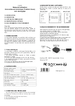 Предварительный просмотр 1 страницы Connect Research CNA542 User Manual