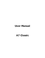 Connect A7 Classic User Manual preview