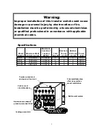 Предварительный просмотр 3 страницы Connecticut Electric EmerGen Switch 10-12K1 Owner'S Manual And Installation Instructions