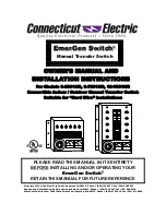 Connecticut Electric EmerGen Switch 10-7501HR Owner'S Manual And Installation Instructions preview