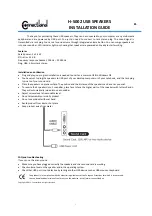 Preview for 2 page of Connectland H-S002 Installation Manual