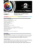 Preview for 1 page of Connects2 CAM-1 User Manual