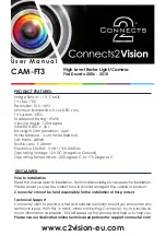 Preview for 1 page of Connects2 CAM-FT3 User Manual