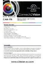 Предварительный просмотр 1 страницы Connects2 CAM-FT8 User Manual