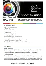 Preview for 1 page of Connects2 CAM-PE2 User Manual