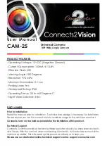 Предварительный просмотр 1 страницы Connects2 Vision CAM-25 User Manual