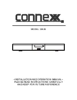 connexx SB-26 Installation And Operation Manual предпросмотр