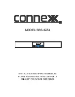 Предварительный просмотр 1 страницы connexx SBS-32Z4 Installation And Operation Manual