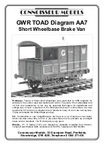 Connoisseur Models GWR TOAD Diagram AA7 Instruction Booklet preview