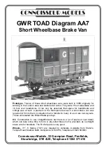 Preview for 1 page of Connoisseur Models GWR TOAD Diagram AA7 Instruction Booklet