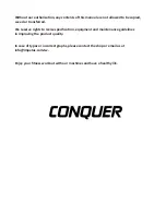 Предварительный просмотр 22 страницы Conquer 330-AR5600 User Manual