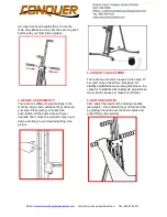 Предварительный просмотр 7 страницы Conquer Vertical Climber Assembly And User'S Manual