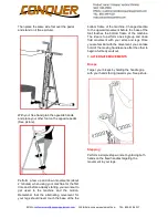 Предварительный просмотр 8 страницы Conquer Vertical Climber Assembly And User'S Manual