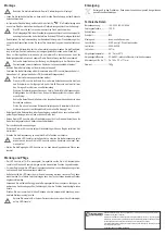 Preview for 2 page of Conrad Electronic 57 87 04 Operating Instructions Manual