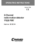 Conrad Electronic 62 02 94 Operating Instructions Manual preview