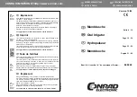 Conrad Electronic 84 09 69 Operating Instructions Manual preview