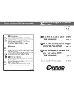 Предварительный просмотр 1 страницы Conrad Electronic 99 85 34 Operating Instructions Manual