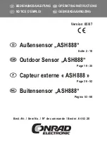 Preview for 1 page of Conrad Electronic ASH888 Operating Instructions Manual