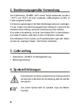 Preview for 4 page of Conrad Electronic ASH888 Operating Instructions Manual