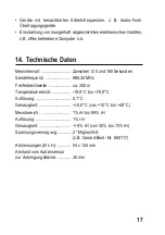 Preview for 17 page of Conrad Electronic ASH888 Operating Instructions Manual