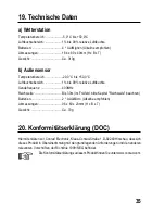 Preview for 35 page of Conrad Electronic DV322 Operating Instructions Manual