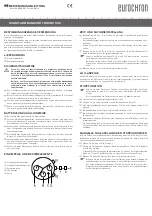 Conrad Electronic Eurochron CHRONO 900 Operating Instructions Manual preview