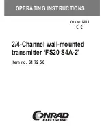 Conrad Electronic FS20 S4A-2 Operating Instructions Manual предпросмотр